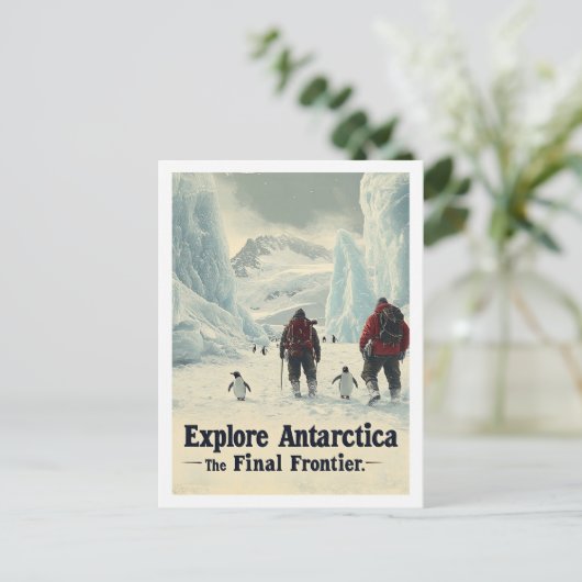 Ontdek de beroemde reisplaats van Antarctica Briefkaart (Staand voorkant)