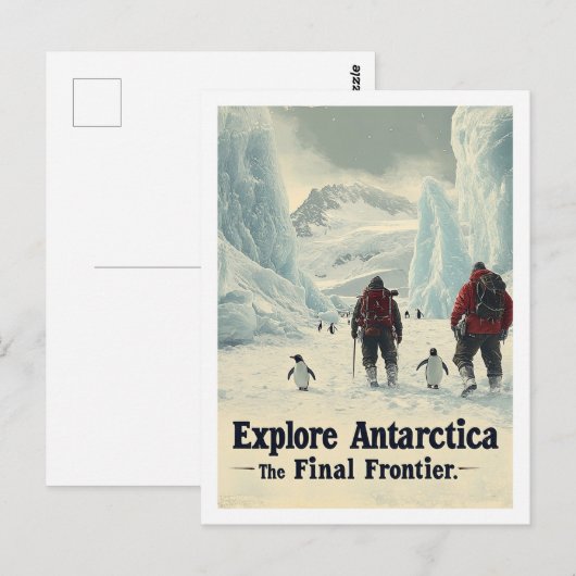 Ontdek de beroemde reisplaats van Antarctica Briefkaart (Voorkant / Achterkant)