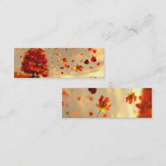 Ontdek de Bladwijzer van October Breeze Mini Visitekaartje (Voorkant / Achterkant)