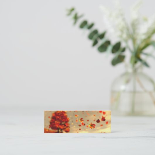 Ontdek de Bladwijzer van October Breeze Mini Visitekaartje (Staand voorkant)