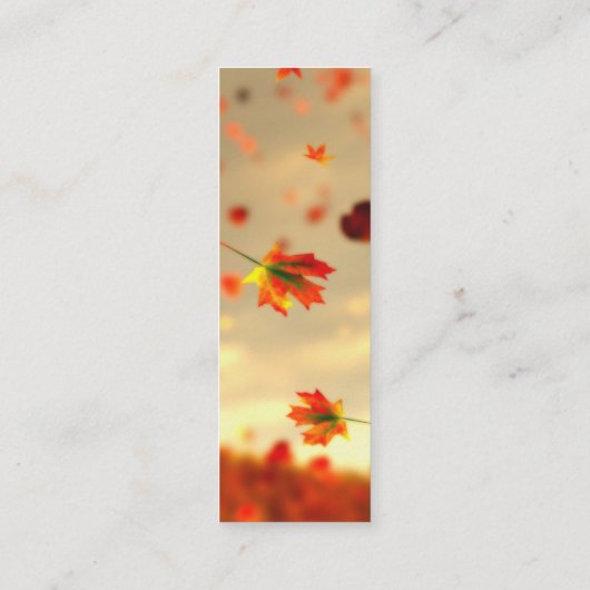 Ontdek de Bladwijzer van October Breeze Mini Visitekaartje (Achterkant)