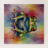 Ontdek de boeiende mooie kikker legpuzzel (Horizontaal)