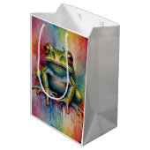 Ontdek de boeiende mooie kikker medium cadeauzakje (Achterkant Gekanteld)