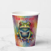 Ontdek de boeiende mooie kikker papieren bekers (Voorkant)