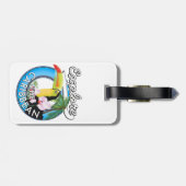 Ontdek de Caraïbische reispatch. Bagagelabel (Achterkant horizontaal)