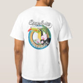 Ontdek de cartoon Paradise Travel logo T-shirt (Achterkant)