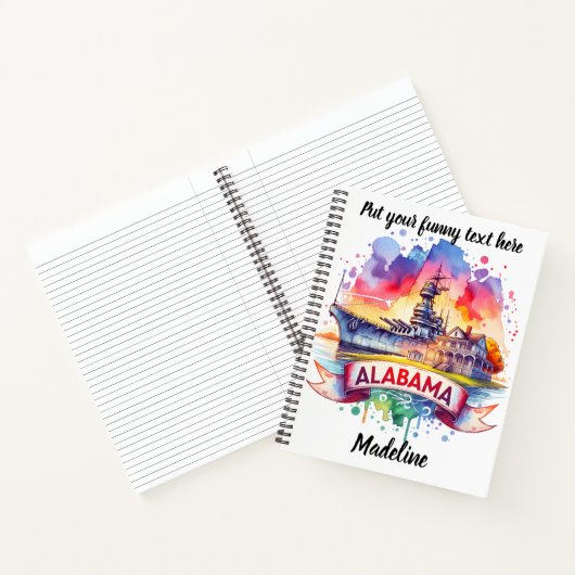 Ontdek de charme van Alabama aan het water Notitieboek (Binnen)