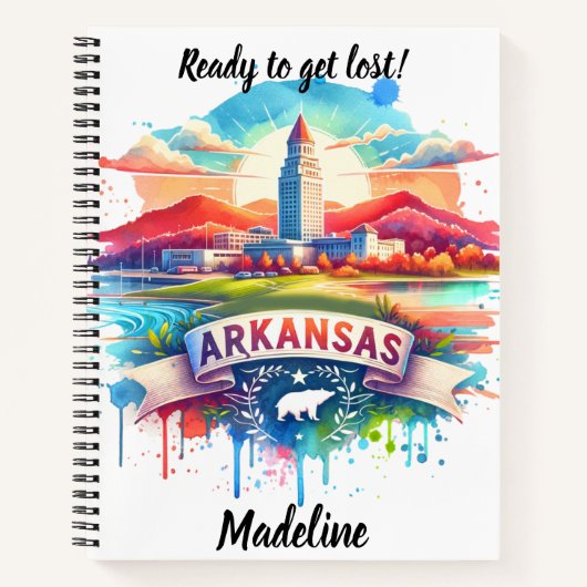 Ontdek de charme van Arkansas bij zonsondergang Notitieboek (Voorkant)