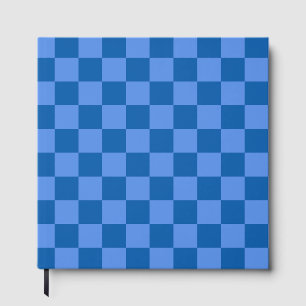 Ontdek de charme van het blauwe schaakbordpatroon gastenboek
