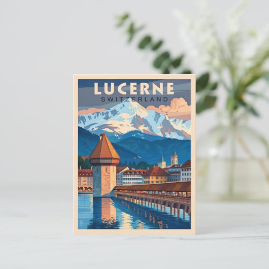 Ontdek de charme van Luzern Briefkaart (Staand voorkant)