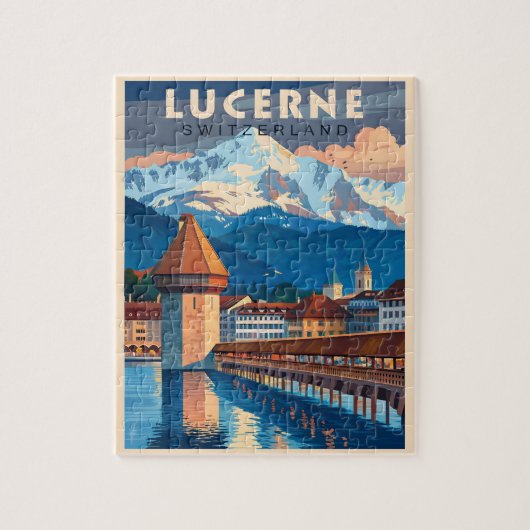 Ontdek de charme van Luzern Legpuzzel (Verticaal)