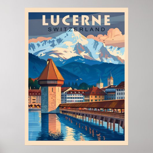 Ontdek de charme van Luzern Poster (Voorkant)