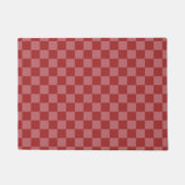 Ontdek de charme van roze en rood schaakbord  deurmat (Voorkant)