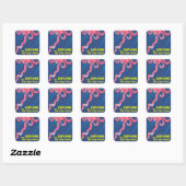 Ontdek de diepe oceaan vierkante sticker (Vel)