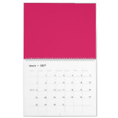 Ontdek de elegantie van roze achtergrond kalender (Mar 2027)