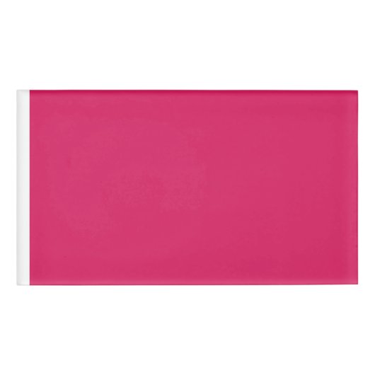 Ontdek de elegantie van roze achtergrond naambadge (Voorkant)