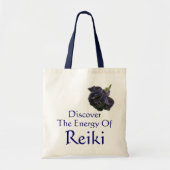 Ontdek de energie van Reiki Paarse Roos Tote Bag (Voorkant)