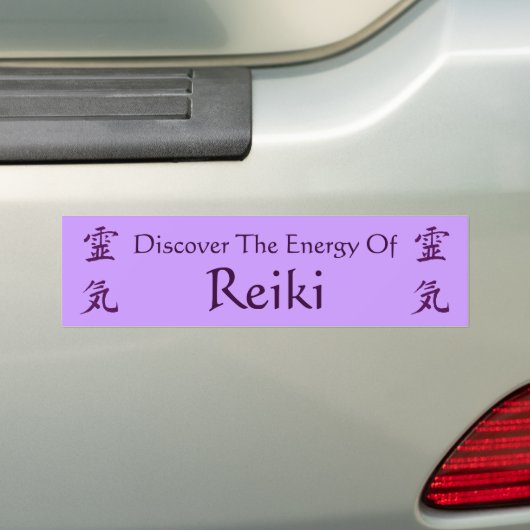 Ontdek de energie van Reiki symbool Bumpersticker (Op auto)