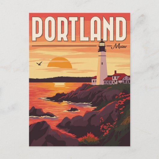 Ontdek de essentie van Portland, Maine Lighthouse Briefkaart (Voorkant)
