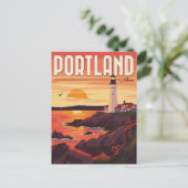 Ontdek de essentie van Portland, Maine Lighthouse Briefkaart (Staand voorkant)