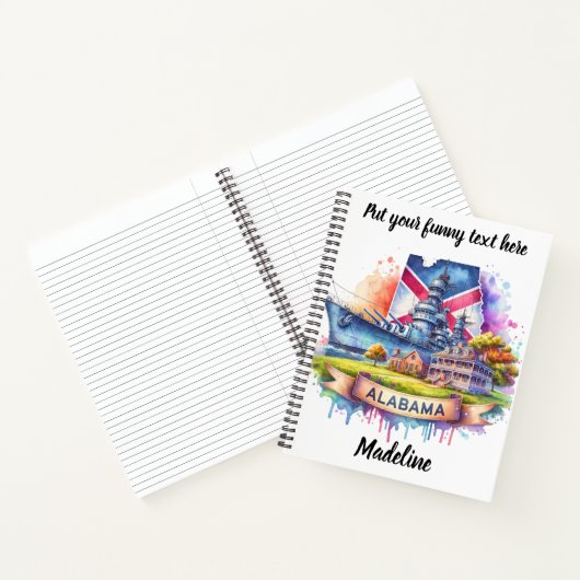 Ontdek de geschiedenis en schoonheid van Alabama Notitieboek (Binnen)