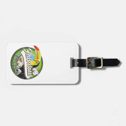Ontdek de geweldige Ecuador-logo Bagagelabel (Voorkant horizontaal)
