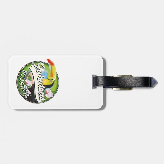 Ontdek de geweldige Ecuador-logo Bagagelabel (Achterkant horizontaal)