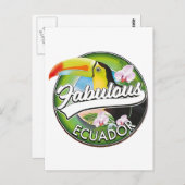 Ontdek de geweldige Ecuador-logo Briefkaart (Voorkant / Achterkant)