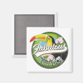 Ontdek de geweldige Ecuador-logo Magneet (Voorkant / Achterkant)