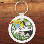 Ontdek de geweldige Ecuador-logo Sleutelhanger (Voorkant)