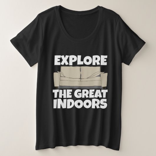 ONTDEK DE GEWELDIGE INDOOR GRAPPIGE HOMEBODY T-shi Grote Maat T-shirt (Design voorkant)