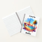 Ontdek de gouden oevers bij de iconische brug notitieboek (Binnen)