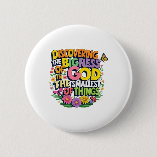 Ontdek de grootheid van God vergroot VBS 2025 Ronde Button 5,7 Cm (Voorkant)