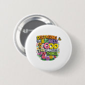 Ontdek de grootheid van God vergroot VBS 2025 Ronde Button 5,7 Cm (Voorkant /achterkant)