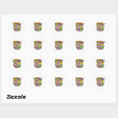 Ontdek de grootheid van God vergroot VBS 2025 Ronde Sticker (Vel)