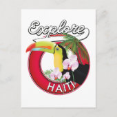 Ontdek de Haïtiaanse logo-patch. Briefkaart (Voorkant)