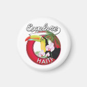 Ontdek de Haïtiaanse logo-patch. Magneet (Voorkant)