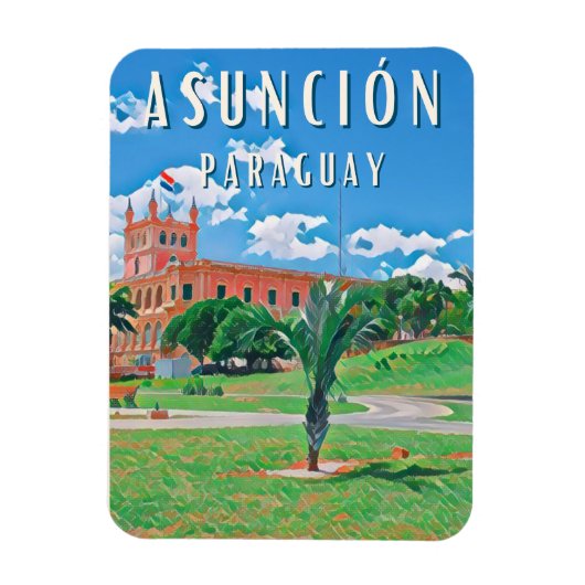 Ontdek de hoofdstad van Paraguay Asunción Magneet (Verticaal)