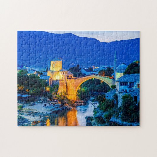 Ontdek de iconische brug in Mostar Legpuzzel (Horizontaal)