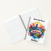 Ontdek de kleurrijke skyline van Indiana Notitieboek (Binnen)