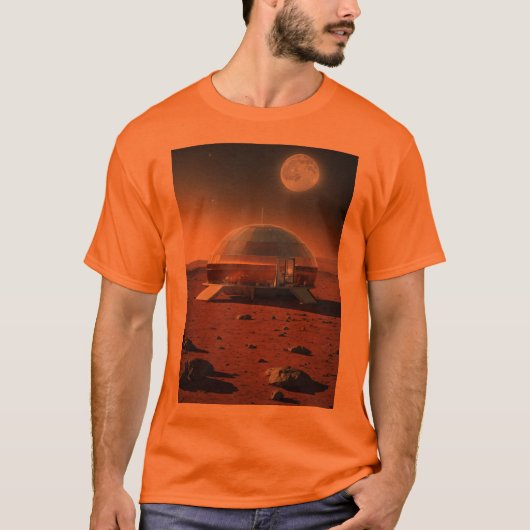 "Ontdek de kosmos in stijl: Maan en Planeet T-Sh T-shirt (Voorkant)