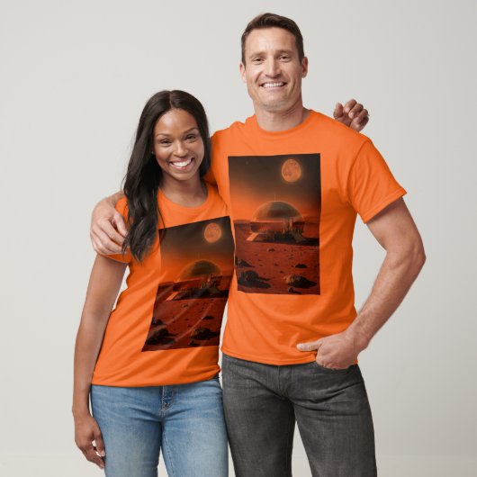 "Ontdek de kosmos in stijl: Maan en Planeet T-Sh T-shirt (Unisex)