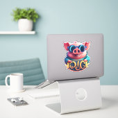 Ontdek de Kunst van Sticker Crafting met Varkensst (Laptop op bureau)