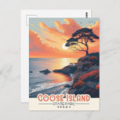 Ontdek de kustschoonheid: Goose Island Briefkaart (Voorkant / Achterkant)