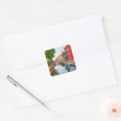 Ontdek de levendige charme van Burano Vierkante Sticker (Envelop)