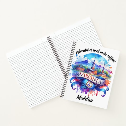 Ontdek de levendige charme van Virginia in kunstwe Notitieboek (Binnen)