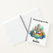 Ontdek de levendige landschappen van Wisconsin! Notitieboek (Binnen)