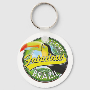 Ontdek de Logo van Fabulous Brazilië Sleutelhanger