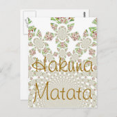 Ontdek de magie van Gepersonaliseerd Hakuna Matata Briefkaart (Voorkant / Achterkant)