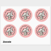 Ontdek de Magie van Paddenstoelen (Roze) Stickers (Vel)